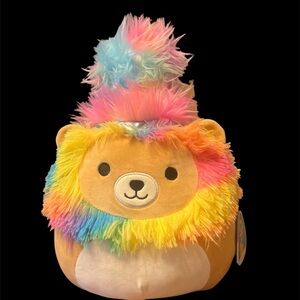 Squishmallow 12" NEW Leonard Lion Squish Doo with Rainbow Mane Plush Stuffed Toy